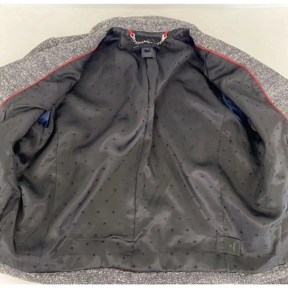 Marc by Marc Jacobs Size 8 Black & White Tweed Double-Breasted Cropped Jacket - Picture 10 of 10